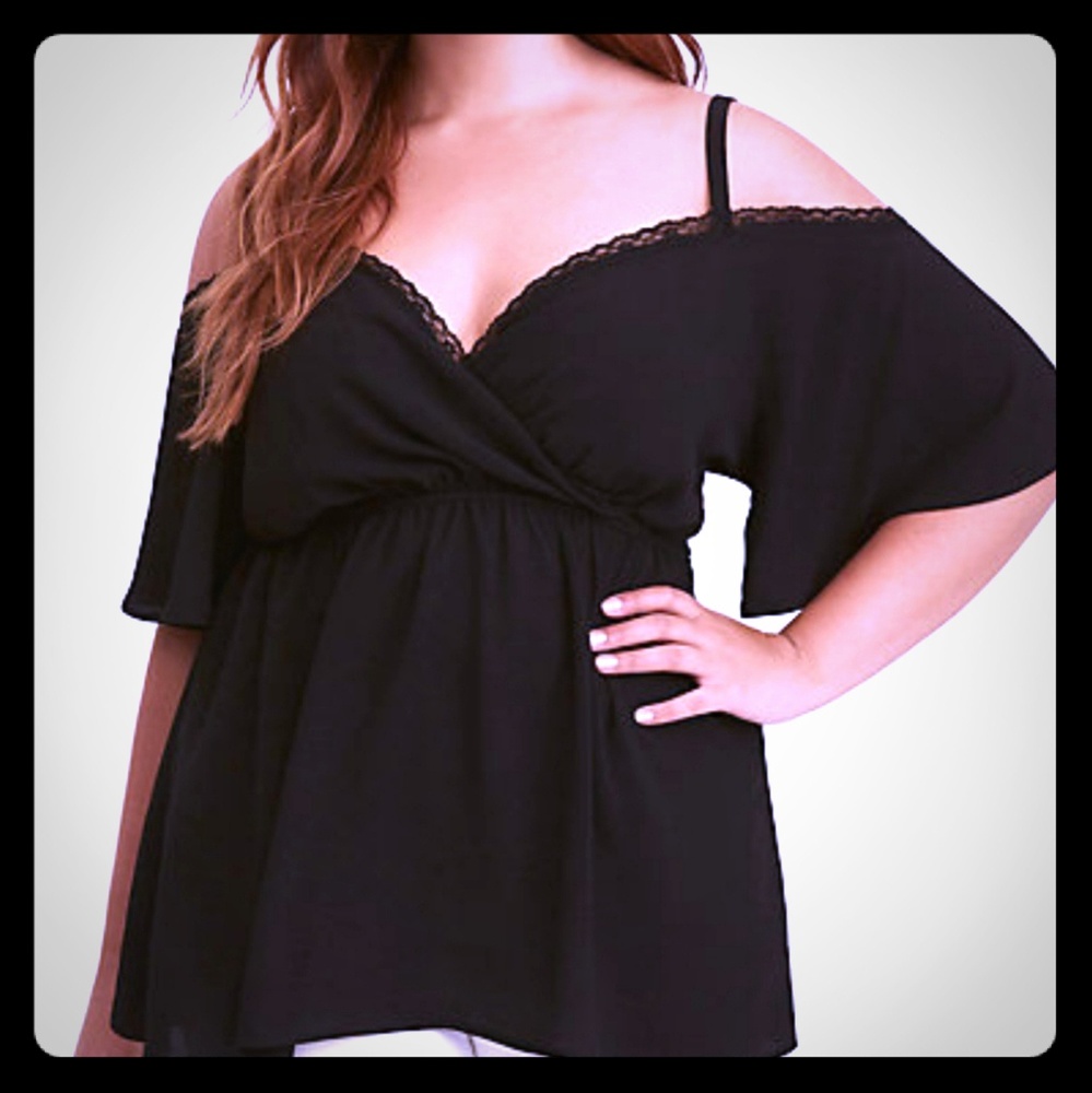 Black Cold Shoulder Torrid Top